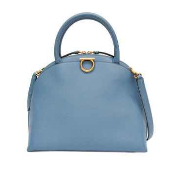Salvatore Ferragamo Gancini Dy-21 0428 Women'S Leather Handbag