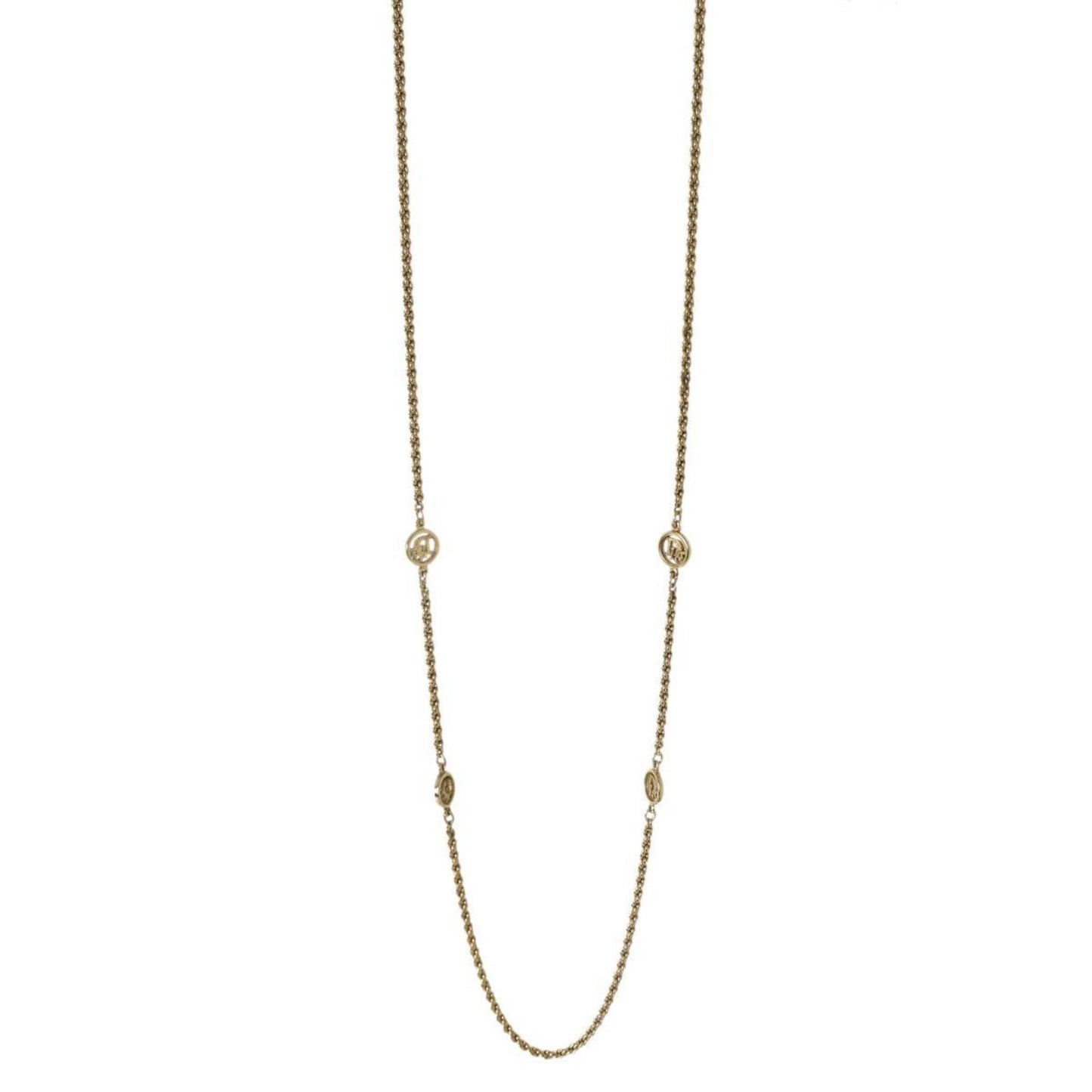 Christian Dior Design Chain Station Necklace