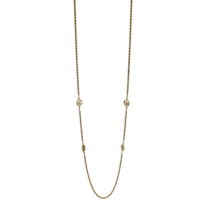 Christian Dior Design Chain Station Necklace