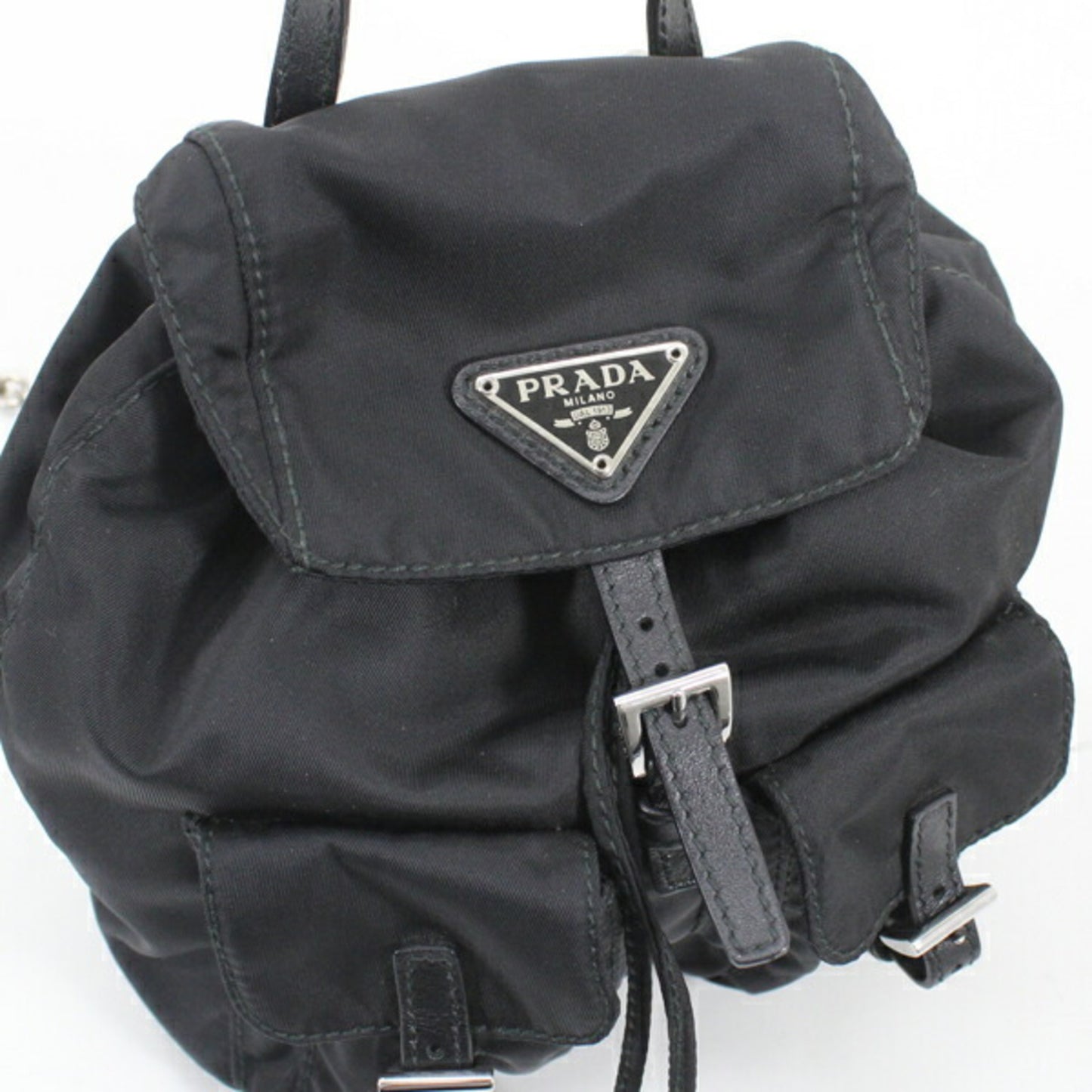 Prada Prada Shoulder Bag Mini Backpack Nylon Black 1Bh029