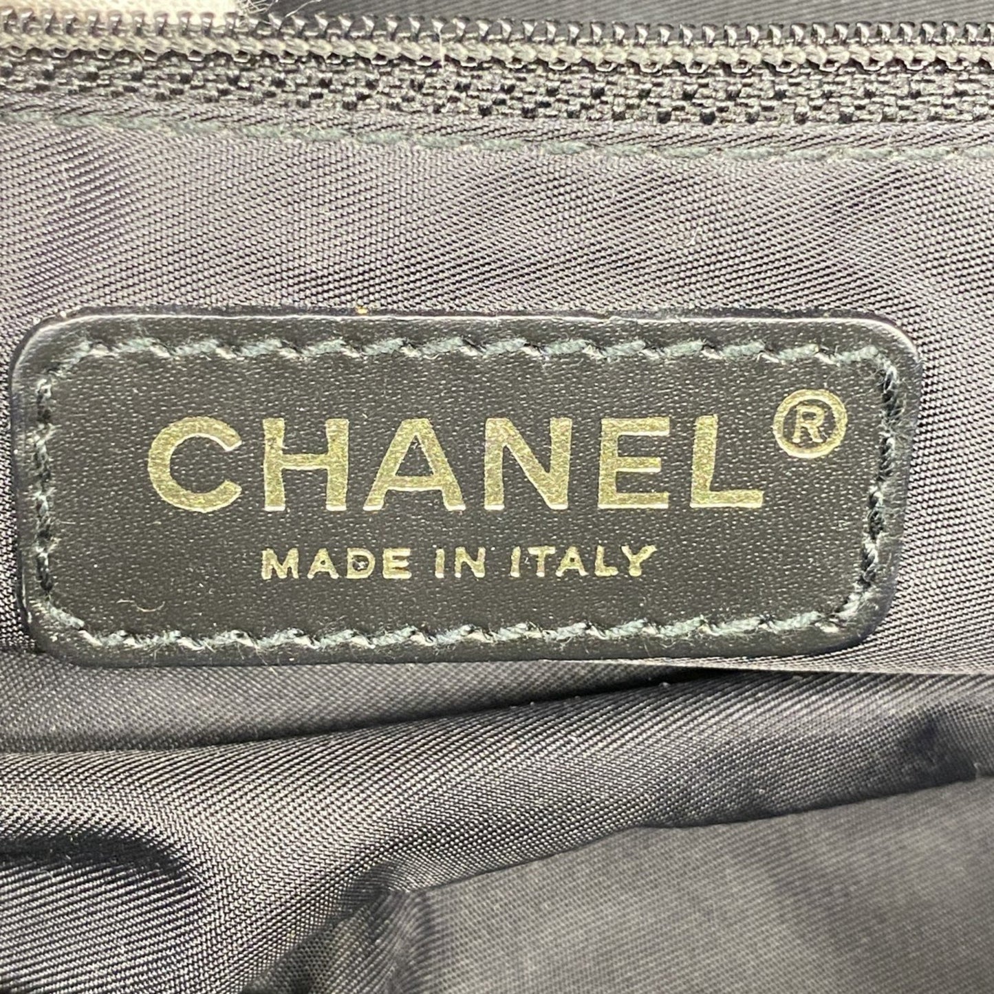 Chanel New Travel Nylon Handbag In Black Champagne