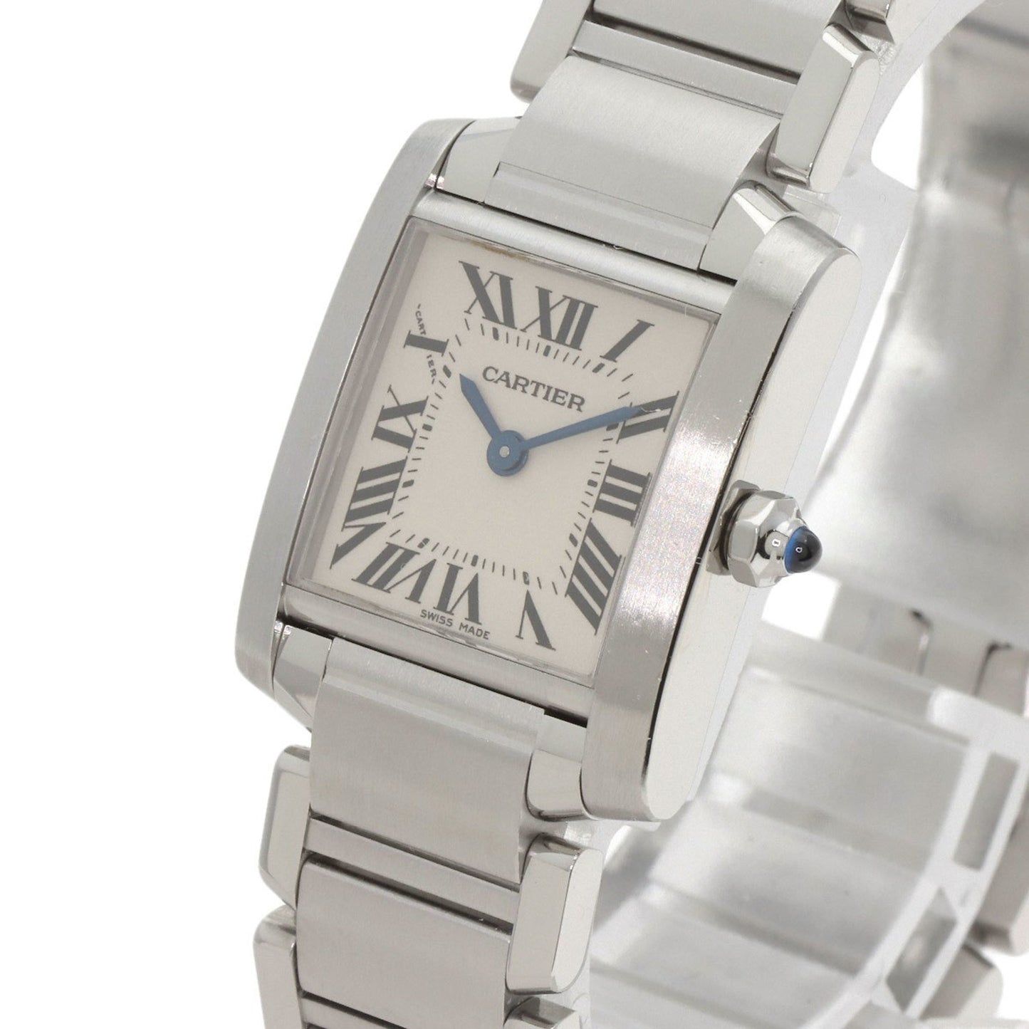 Cartier Tank Franaise W51008Q3 Sm Stainless Steel Watch