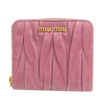 Miu Miu Miu Matelasse Leather Bifold Wallet