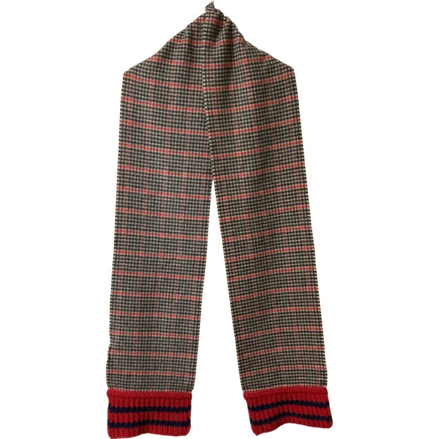 Gucci Cashmere Blend Wool Check Stole/Scarf