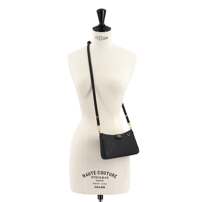 Louis Vuitton Monogram Empreinte Easy Pouch 2-Way Shoulder Bag In Leather Noir (M80349)