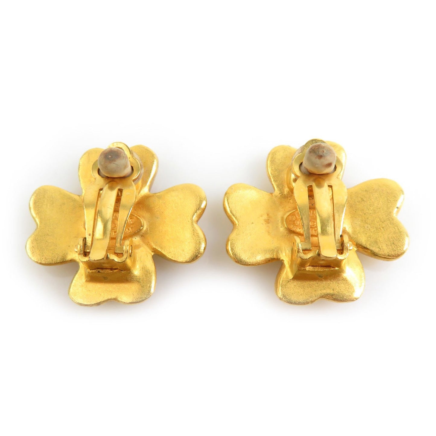 Chanel Coco Mark Metal Gold Earrings