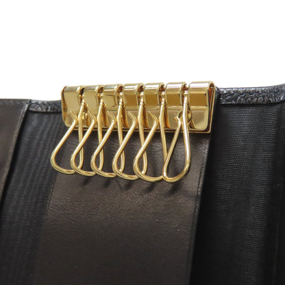 Chanel Coco Mark Gold Hardware Key Case In Grained Calfskin