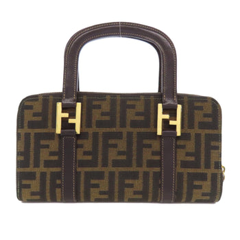 Fendi Zucca Pattern Canvas Handbag