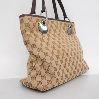 Gucci Tote Bag Gg Canvas 120837 Beige Brown