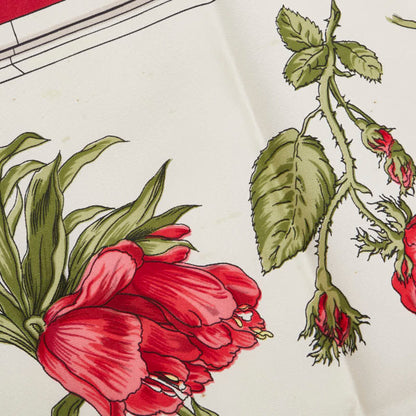 Hermes Herms Carr 90 "Quai Aux Fleurs" Flowering Coast Scarf