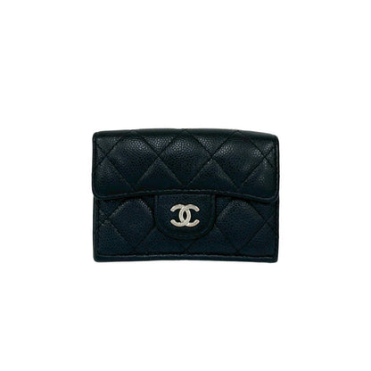 Chanel Matelasse Coco Caviar Leather Tri-Fold Wallet