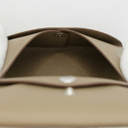 Hermes Herms Calvi Duo Etoupe Epson W-Stamped Wallet/Coin Case