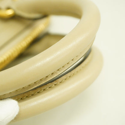 Gucci Handbag Sherry Line Horsebit 677212 Leather Beige 2-Way Bag