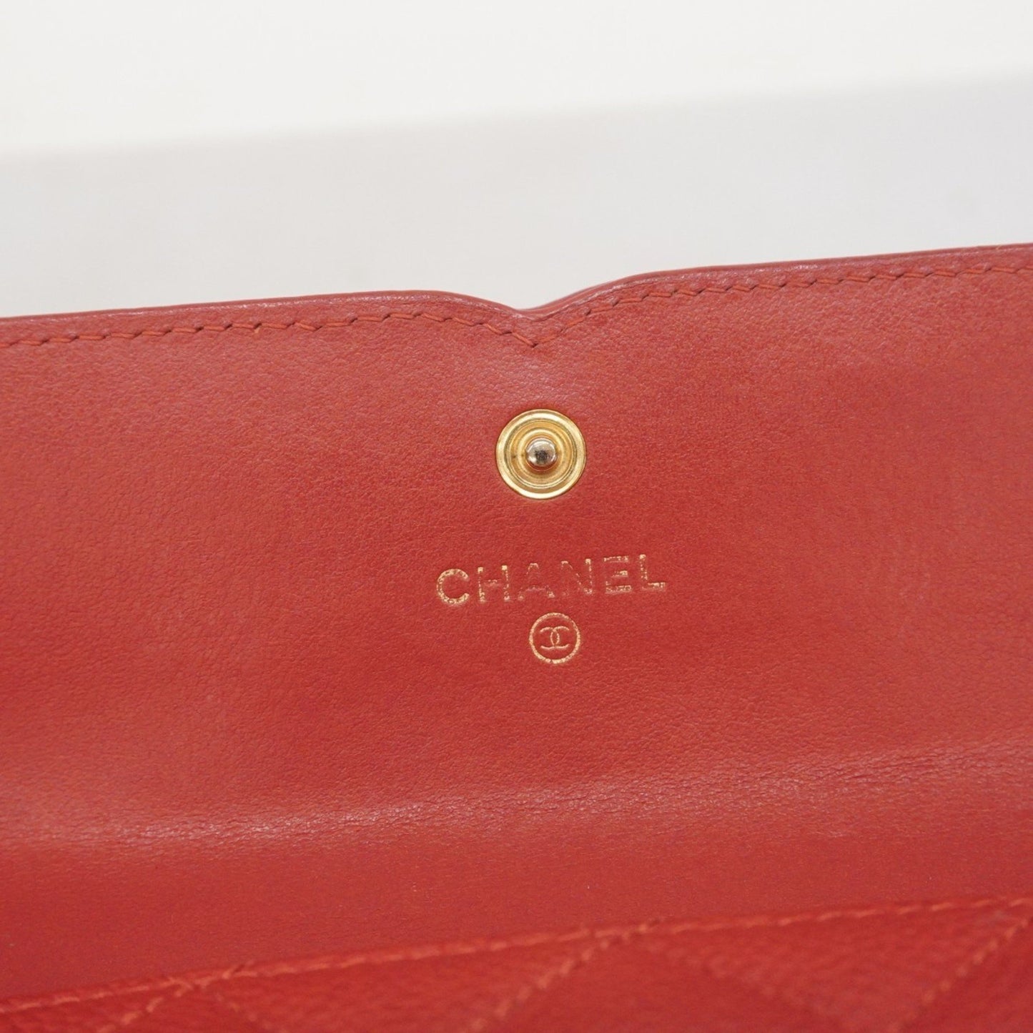 Chanel Cc Filigree Caviar Leather Long Wallet