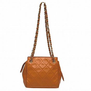 Chanel Matelasse Lambskin Chain Orange Shoulder Bag