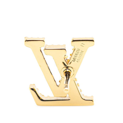 Louis Vuitton Lv Iconic Strass Earrings M00609 Gold Plated Rhinestones