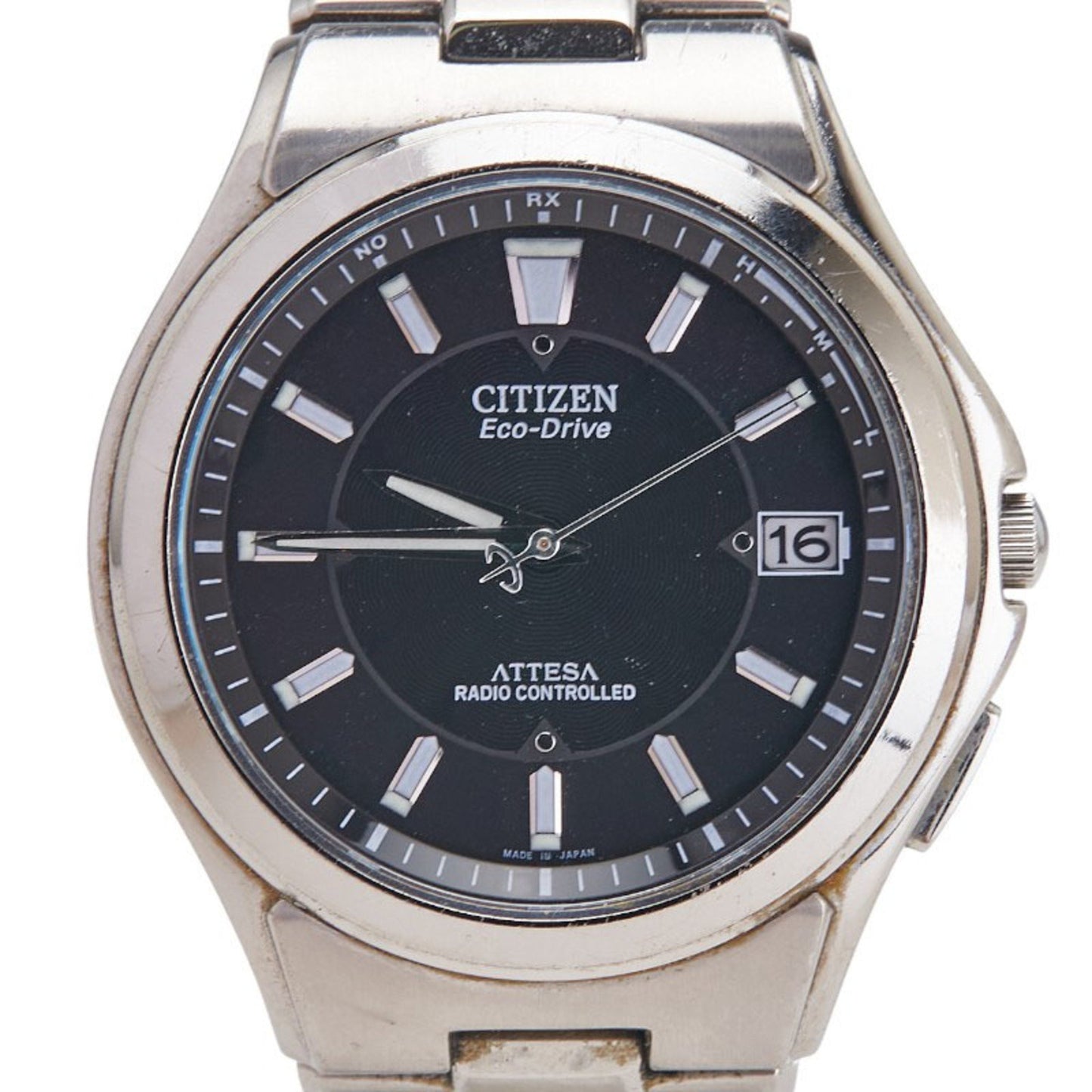 Citizen Attesa Eco-Drive Watch H110-T011331 Solar Radio-Controlled Black Dial Titanium Sapphire