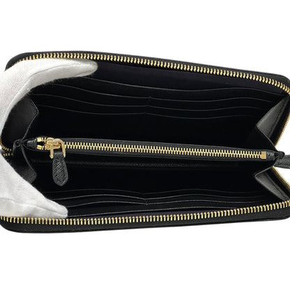 Prada Saffiano Black Long Wallet (1Ml506) For Men And Women