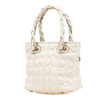 Salvatore Ferragamo Gancini Handbag Au-21 B380 White Leather