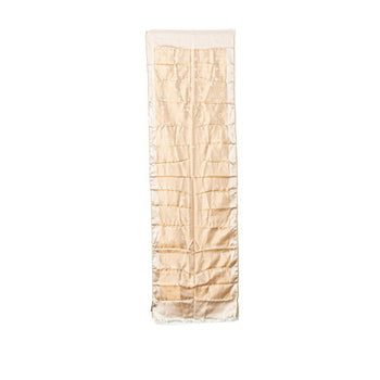 Louis Vuitton Monogram Scarf Muffler Beige Silk