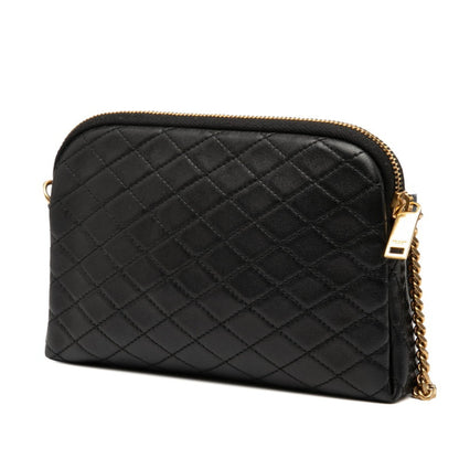 Saint Laurent Ysl Logo Gaby Shoulder Bag 733667 Black Leather