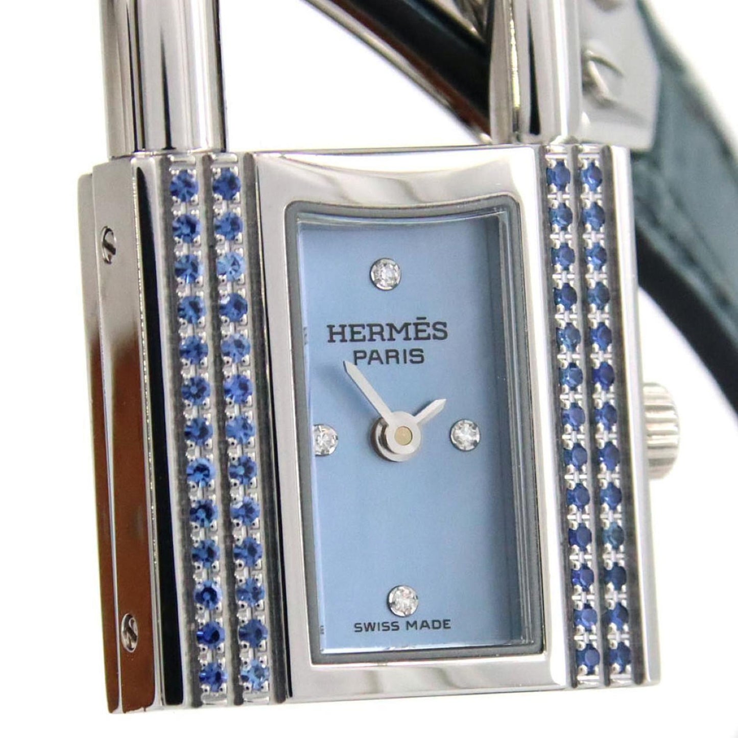 Herms Kelly 2S/4P Ke1.234.214 Zje-S Stainless Steel Quartz Wristwatch