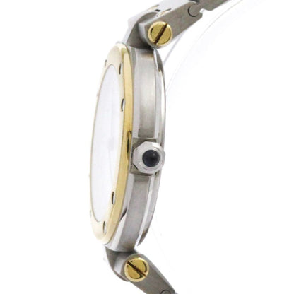 Cartier Santos Round 18K Gold Steel Quartz