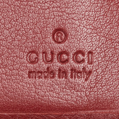 Gucci Diamante Interlocking Long Wallet 204836 Beige Red Canvas Leather