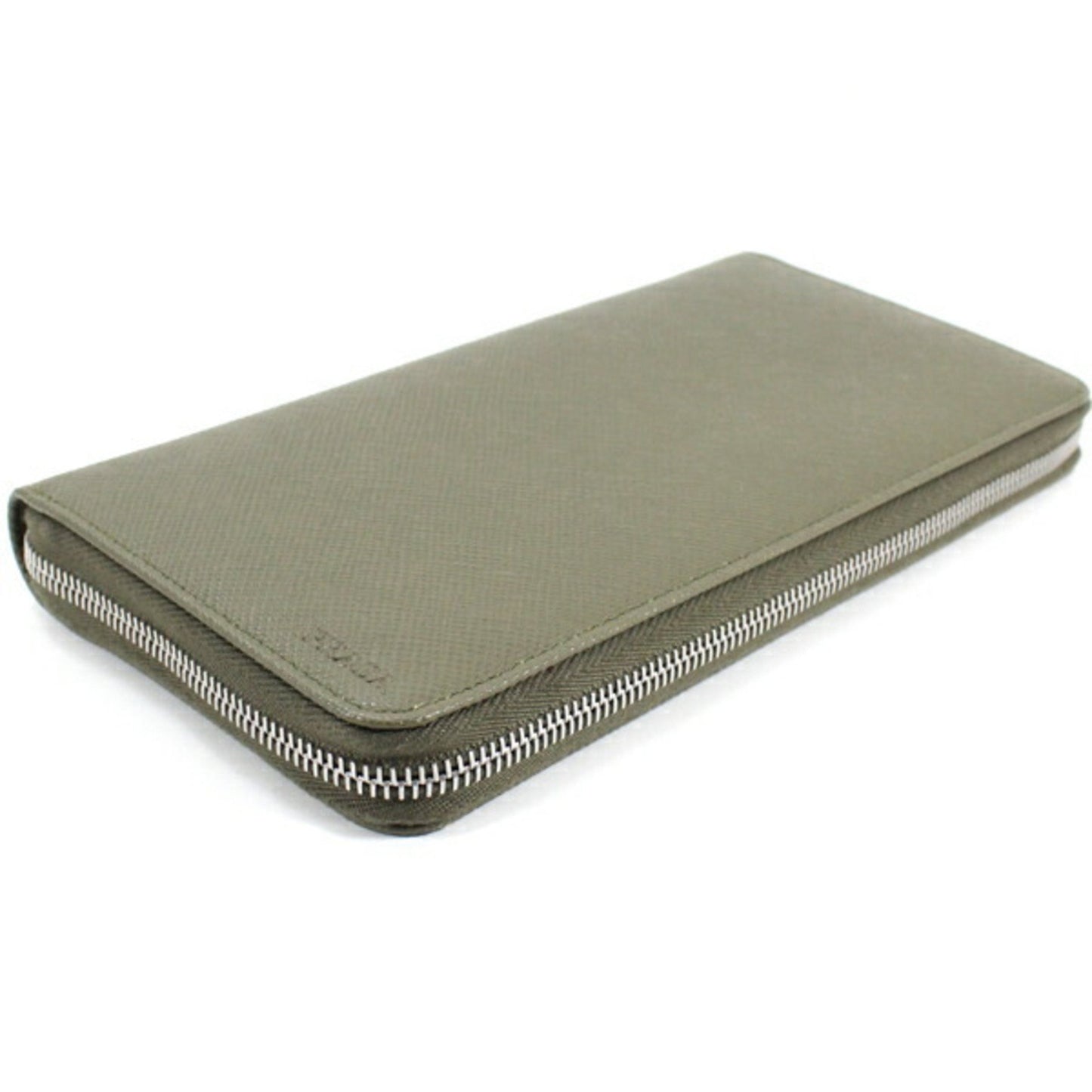 Prada Khaki Saffiano Long Wallet