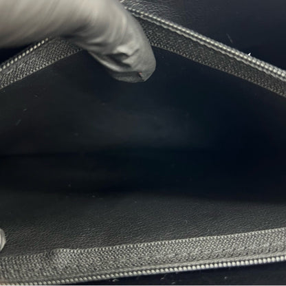 Yves Saint Laurent Perforated Cutout Leather Shoulder Bag Black/Brown 33294