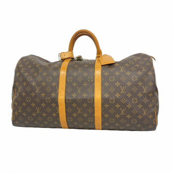 Louis Vuitton Monogram Keepall 55 Boston Bag M41424 Brown