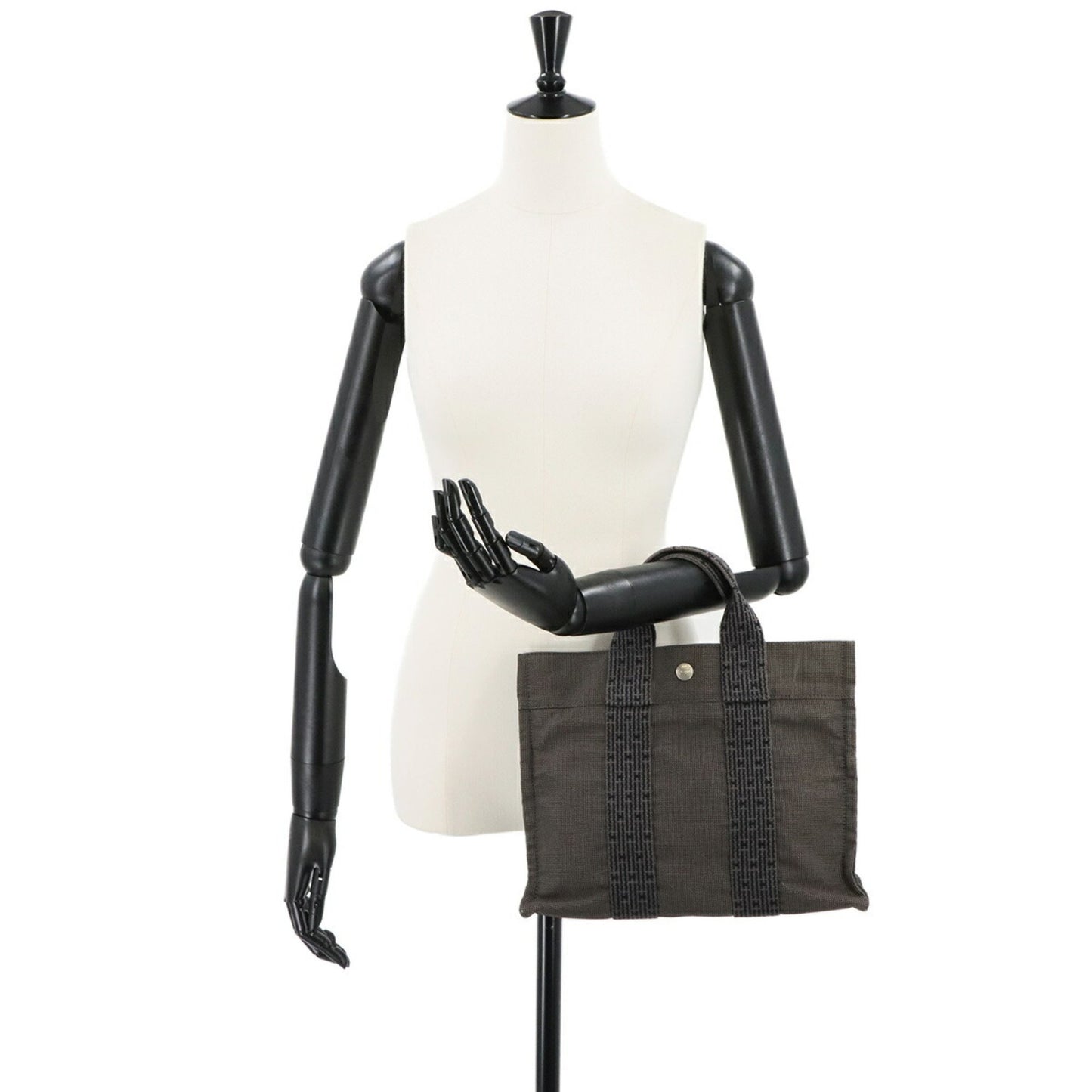 Hermes Herms Herline Tote Pm Bag In Gray Canvas