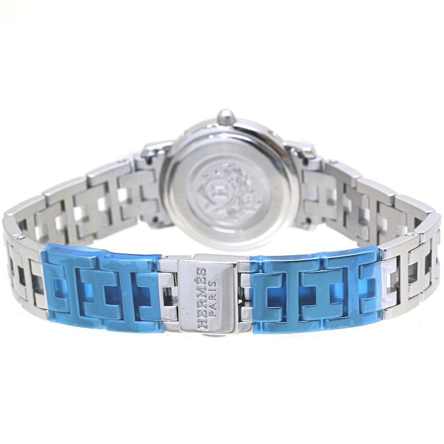 Hermes Clipper Nacre White Shell Watch With New Buckle