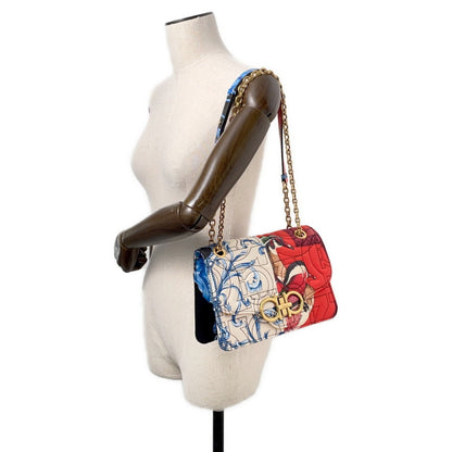 Salvatore Ferragamo Chain Shoulder Bag Gancini Nylon 21H454