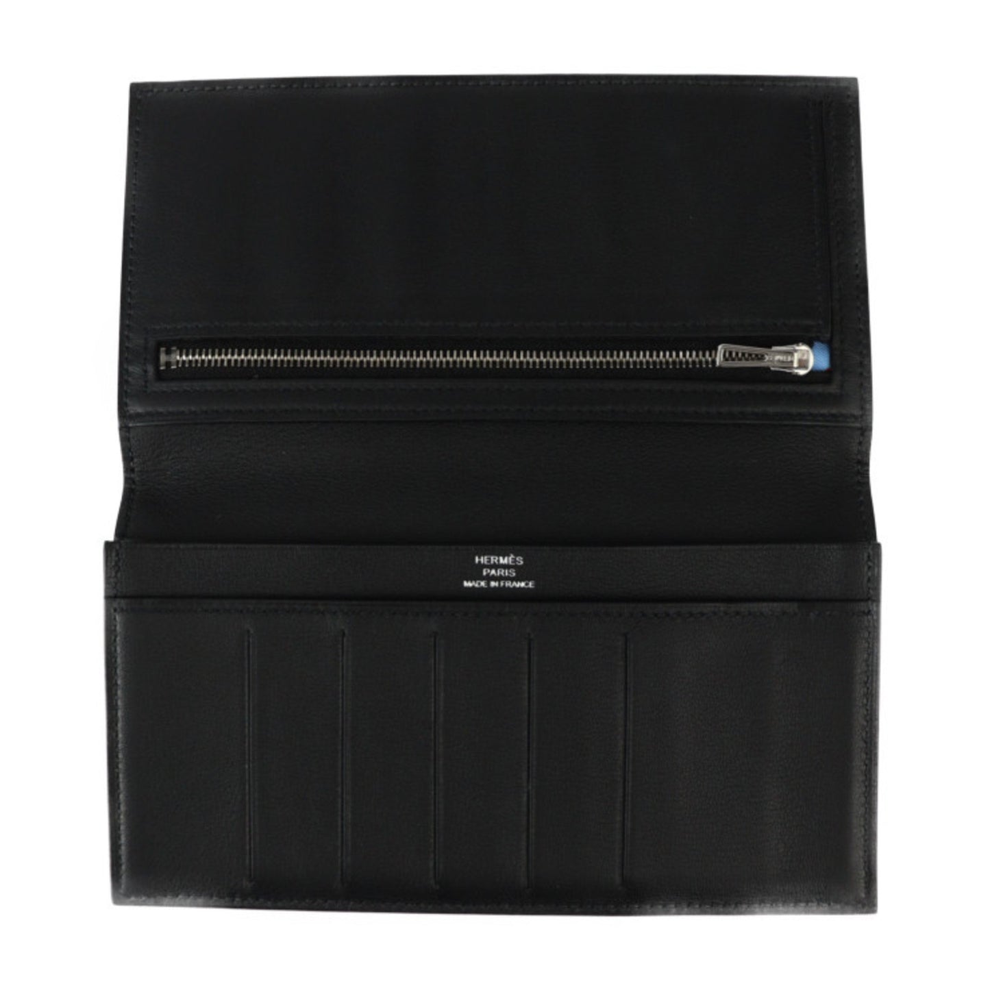 Hermes Citizen Twill Long Wallet - Swift Leather Black Bi-Fold D Engraved 2427063007153R1