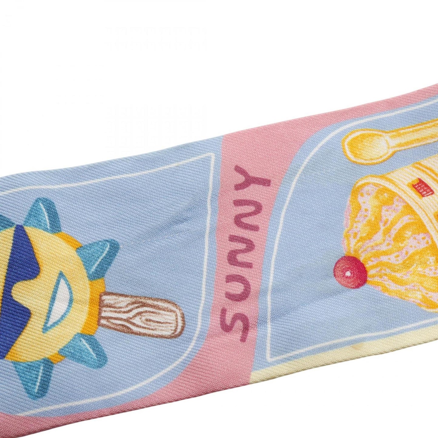 Hermes Herms Twilly Funny Ice Cream Silk Scarf