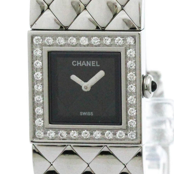 Chanel Matelasse Diamond Steel Quartz
