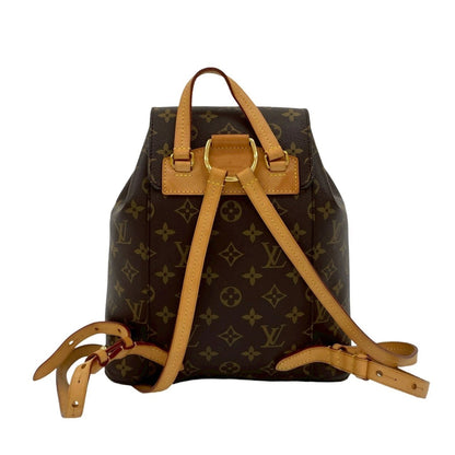 Louis Vuitton Montsouris Mm Monogram Leather Drawstring Backpack/Daypack