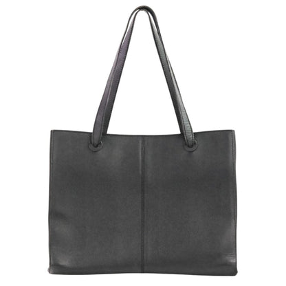 Chanel Leather Tote Bag With Logo Charm