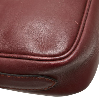 Cartier Must Line Shoulder Bag Wine Red Leather