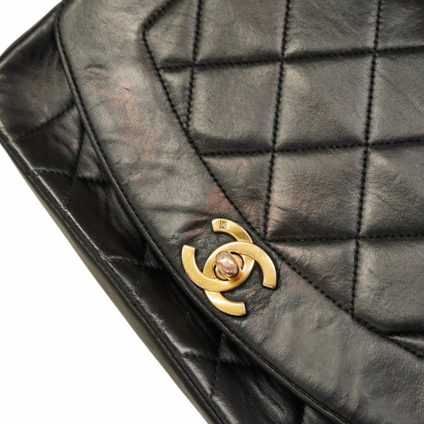 Chanel Diana Matelasse Chain Shoulder Bag In Lambskin