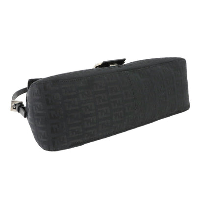 Fendi Zucchino Mamma Bucket Shoulder Bag In Black Canvas