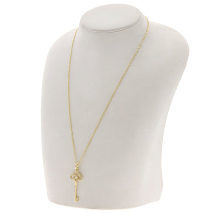 Tiffany Crown Key Diamond Necklace In 18K Yellow Gold