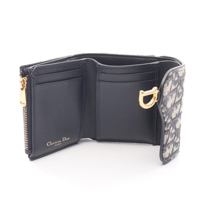 Christian Dior Dior Saddle Oblique Tri-Fold Wallet