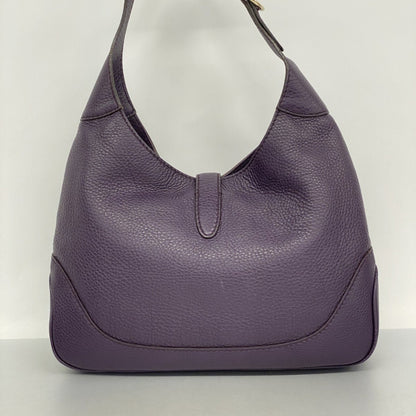 Gucci New Jackie Shoulder Bag 277520 Leather Purple Champagne 2-Way