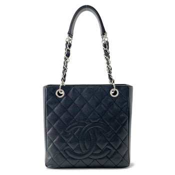 Chanel Matelasse Coco Mark Tote Bag A50994 Shoulder Pst Black