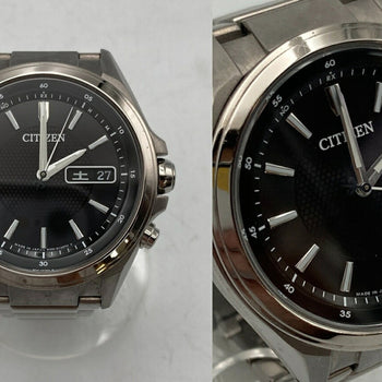 Citizen Attesa Day Date Eco-Drive Radio-Controlled Wristwatch At6040-58E D4