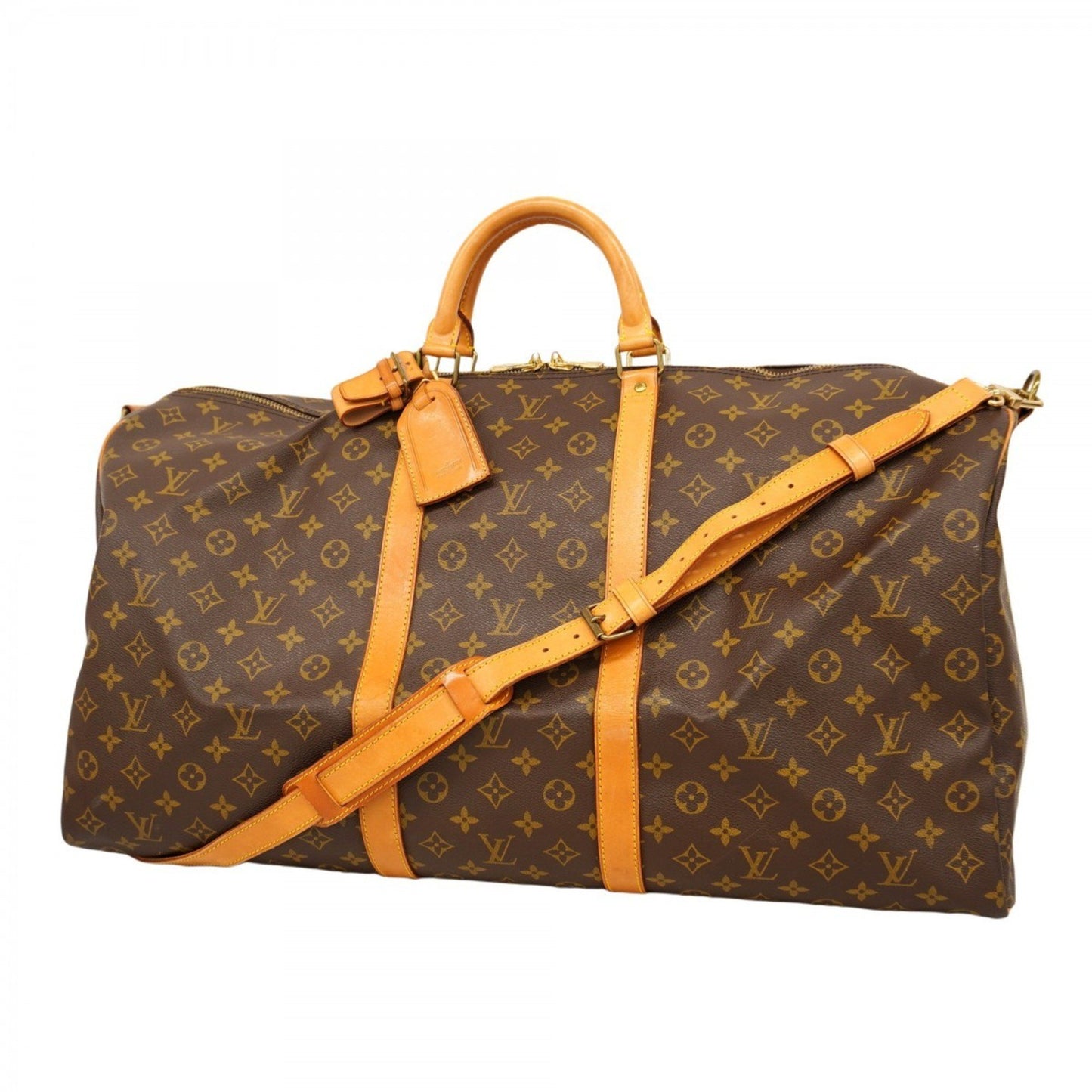 Louis Vuitton Monogram Keepall Bandouliere 60 Boston Bag M41412 Brown