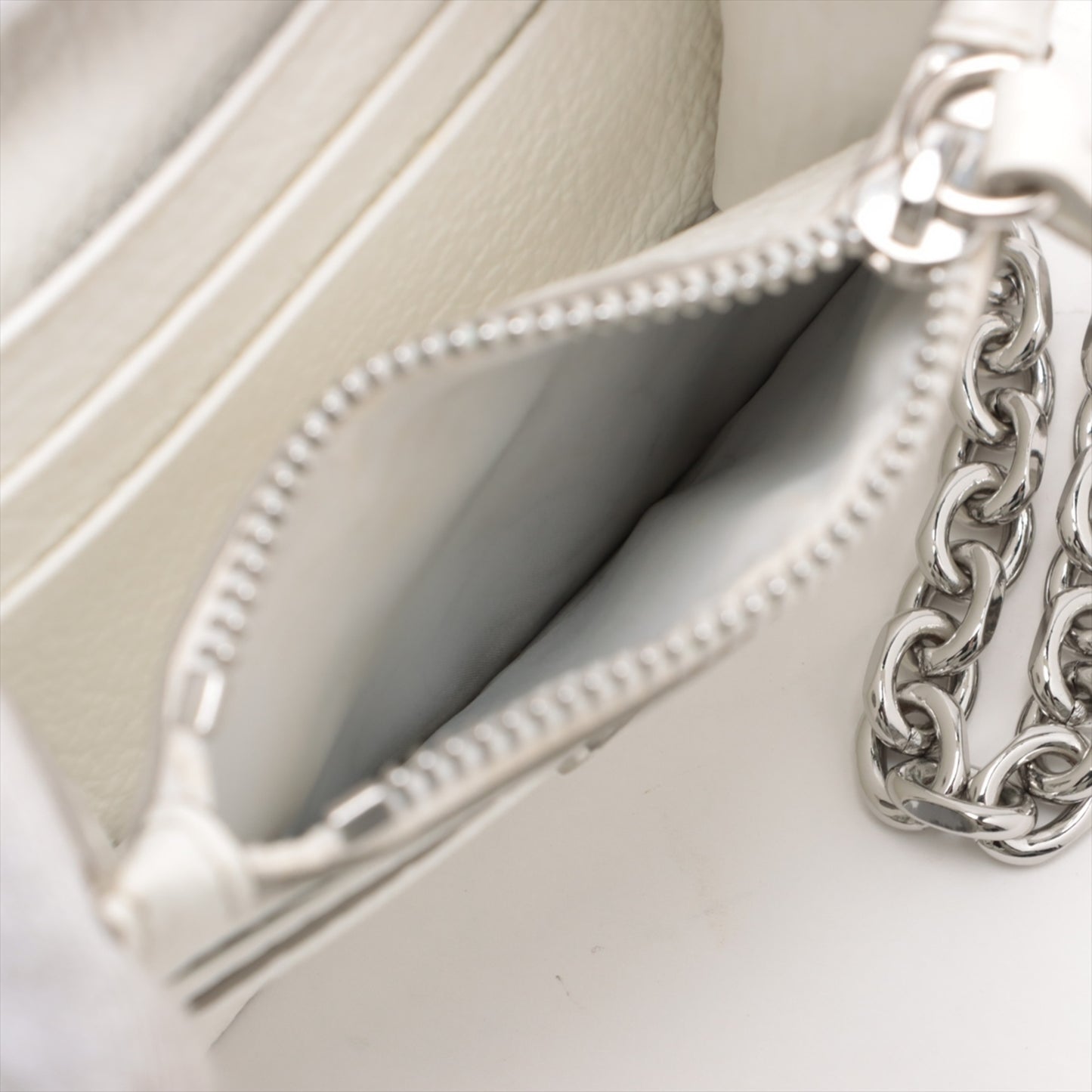 Maison Margiela 4-Stitch Chain Wallet Leather Bifold Crossbody Shoulder Bag