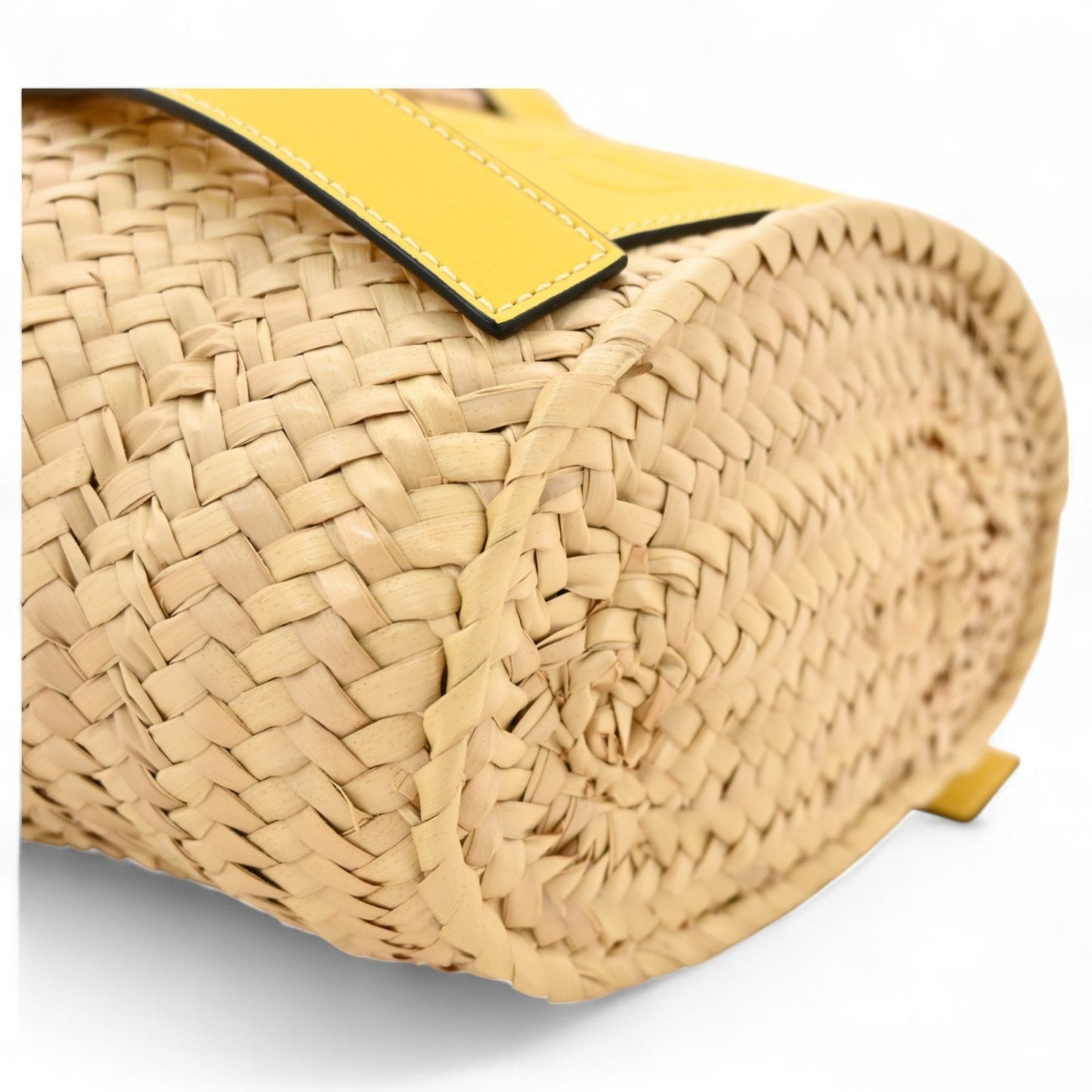 Loewe Anagram Small Basket Bag In Yellow